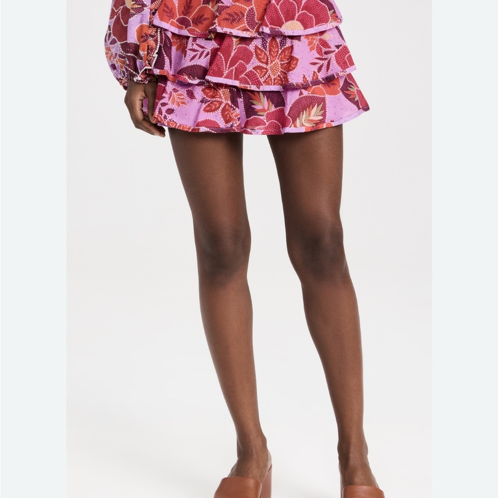 FARM Rio Pink Red Bubble Mini Skirt